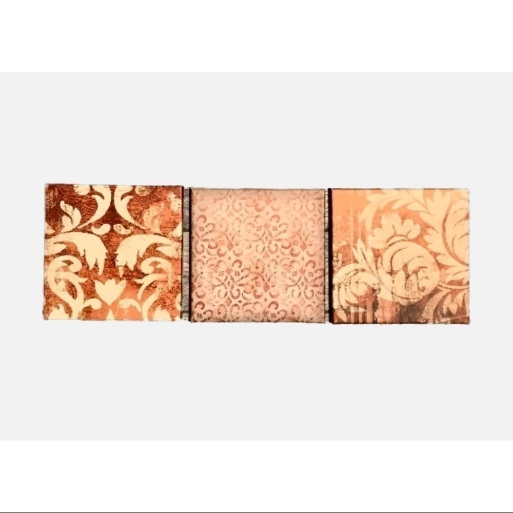 𝅺canvas Art Print Orange and Cream Size three actual prints